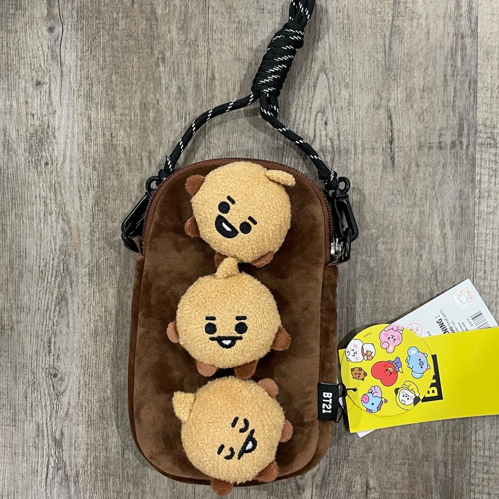 Line Friends BTS BT21 SHOOKY Plush Crossbody Bag